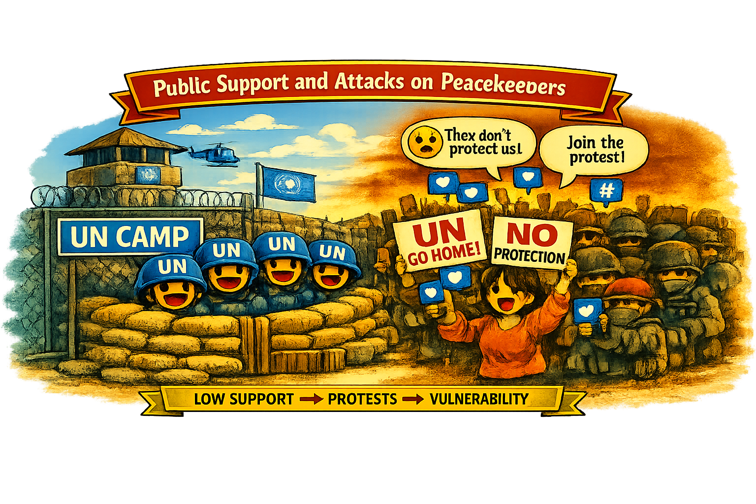 UN peacekeepers illustration